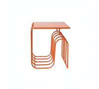 YWMJZEU Complementi D'arredo Mobili Salvaspazio Supporti Curvi Tavolino in Metallo per Vicino Divano, 33 30 42cm, Arancione