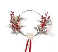 YWMJZEU Ghirlanda da Appendere Resistente Ghirlanda di Foglie di Eucalyptus Artificiale Realistica Corona Foglie Eucalyptus Artificiale per Porta, 38cm
