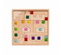 YWMJZEU Puzzle con Inserti in Acrilico Montessoriano Puzzle di Legno Sensoriale Gioco per Bambini, Scuola Scuola Dell'infanzia