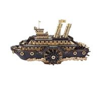 YWMJZEU Puzzle Educativo 3D in Legno Cattedrale Gotica Kit Costruzione Mini Edificio Facciata Incisa Finestra a Rosone Materiale Legno Adatto a Adulti Appassionati Studio Domestico Mensola Espositiva