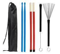 YWMJZEU Set di Bacchette e Spazzole da Batteria Bilanciato Bacchette da Batteria con Borsa Durevole Accessori per Concerti