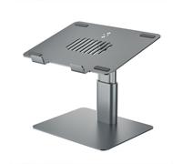 YWMJZEU Supporto con Base in Lega di Alluminio Ventilato Rialzo Ergonomico Reggilibro per Professionisti, Studenti, Scrivania, Lavoro Agile, Casa, Grigio