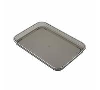 YWMJZEU Vassoio in Plastica per Bagno Multiuso Vassoio da Appoggio per Cosmetici Resistente Organizzazione Domestica Cucina, Grigio Scuro, Media 31 21 2.5cm
