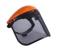 YWMJZEU Visiera Protettiva per Uso Forestale Leggera con Visiera in Rete, Comoda Da Indossare E Regolabile per Proteggere Viso, Occhi E Orecchie, arancia