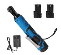 Ywmkasl Chiave a cricchetto wireless 18 V, 3/8", 260 giri/min, con luce LED (2 batterie)