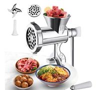 Ywmkasl Tritacarne Manuale, Produttore di salsicce, Tritacarne in acciaio inossidabile, tritacarne per uso domestico Tritatutto carne macinata, Strumento da cucina (taglia 10), CF0244