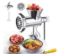 Ywmkasl Tritacarne Manuale, Produttore di salsicce, Tritacarne in acciaio inossidabile, tritacarne per uso domestico Tritatutto carne macinata, Strumento da cucina (taglia 5), CF0244
