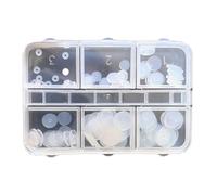 Ywmsfl 120Pcs Pratico Piercing Gioielli Pad Compact Silicone Occhio Dischi in Una Custodia Portatile per Studenti e Professionisti