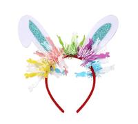 Ywmsfl Cerchietto per capelli con orecchie di coniglio, accessori per foto, pasqua, cerchietto per capelli, fascia per feste divertenti per festival musicali