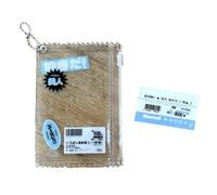 Ywmsfl Portachiavi con ciondolo in PVC con cerniera per organizzare le carte di piccole dimensioni Photocard Protector Custodia portatile per carte portachiavi ciondolo