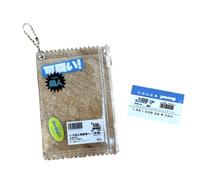 Ywmsfl Portachiavi con ciondolo in PVC con cerniera per organizzare le carte di piccole dimensioni Photocard Protector Custodia portatile per carte portachiavi ciondolo