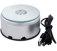 YWNYT Base rotante per display a 7 LED per arte in vetro, luce colorata, girevole, per tazze, bicchieri, statuette, gioielli