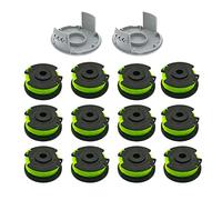 YWNYT Ryobi RAC143 - Bobina per tagliabordi da 36 V, con tappo RAC142, filo di ricambio per tagliabordi per tagliaerba con bobina compatibile con RLT36B33 e RY36LT33A-0 (14 pezzi)