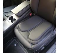 Ywooon Cuscino per Sedile Auto, Cuscino del Sedile per Auto Coprisedile Comfort Traspirante in Pelle Nappa, Coprisedile Universale Auto Pelle per Sedile Anteriori (Nero, 2 Pezzo)