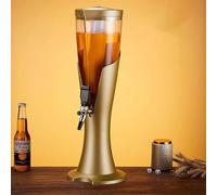 YWPYMX Distributore di Birra e Bevande 3L/100oz, Distributore di Bevande da Tavolo, Adatto per Feste, Bar, Pub e Ristoranti. Gold