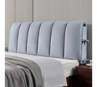 YWQJL Copertura Reversibile per Testiera Cuscini Testiera Letto Matrimoniali o King Copri Testata Letto Protezione Imbottita Contro Urti e Graffi Cuscino da Lettura(#5,190x50cm)