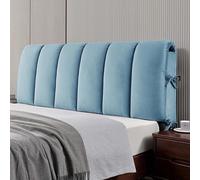 YWQJL Copertura Reversibile per Testiera Cuscini Testiera Letto Matrimoniali o King Copri Testata Letto Protezione Imbottita Contro Urti e Graffi Cuscino da Lettura(#4,150x60cm)