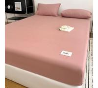 YWQJL Coprimaterasso Matrimoniale Lenzuolo con Angoli Una Piazza E Mezza Lenzuolo Adatto A Materassi Spessi, Fodera Protettiva E Antiscivolo, Lavabile(b,120x190cm)