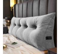 YWQJL Cuscini Grandi per Testata Letto,Cuscino Testata Letto Matrimoniale Cuscinone Spalliera Poggiatesta Letto Matrimoniale Cuscino,Triangolare Testiera Letto Una Piazza E Mezza(#16,120x50x20cm)