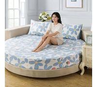 YWQJL Lenzuolo con Angoli Matrimoniale Cotone per Materasso Rotondo Coprimaterasso Matrimoniale Resistente E Lavabile in Lavatrice(#11,220cm)