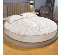 YWQJL Lenzuolo sotto Matrimoniale Impermeabile per Letto Rotondo - Coprimaterasso Profondo 25cm, Antimacchia E Traspirante, per Materasso Matrimoniale(#1,230cm)