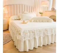 YWQJL Mantovana Giroletto Matrimoniale per Letto Contenitore Vestiletto Una Piazza E Mezza Coprigirello Elastico Ad Avvolgimento(1,pillowcaseX2)