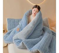 YWQJL Piumino in Velluto di Latte, piumone Invernale Spesso, Coperta Molto Calda e Super Morbida per 2 Persone, Trapunta in Microfibra, piumone Trapuntato Reversibile(05,200x230cm/4kg)