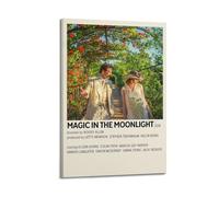 YWROLERYRY Stampa artistica da parete su tela, motivo: Magic in the Moonlight, stile vintage, decorazione per soggiorno e camera da letto, 50 x 75 cm, con cornice