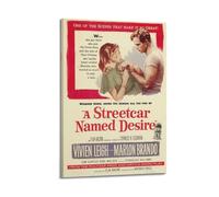 YWRRWQBER 1 poster decorativo da parete con immagine di un tram chiamato desiderio del film "A Streetcar Named Desire", decorazione artistica da parete su tela, stile vintage, per soggiorno e camera