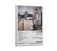 YWRRWQBER 6lack Poster East Atlanta Love Letter Album Poster estetico da parete su tela decorazione vintage poster decorativo per soggiorno camera da letto 60 x 90 cm, stile cornice