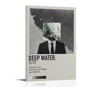 YWRRWQBER Deep Water - Poster di Capo Francesco su tela, decorazione artistica da parete in stile vintage, per soggiorno e camera da letto, 40 x 60 cm, con cornice