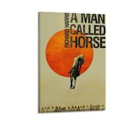 YWRRWQBER Poster decorativo da parete con scritta "A Man Called Horse", decorazione artistica da parete in stile vintage, per soggiorno, camera da letto, 60 x 90 cm, con cornice
