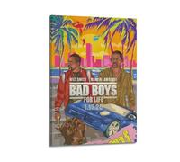 YWRRWQBER Poster di Bad Boys su tela, decorazione artistica da parete in stile vintage, per soggiorno, camera da letto, 60 x 90 cm, con cornice