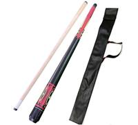 YWRU 120CM Stecche da Biliardo con Borsa, 47" Fatto a Mano Acero 1/2 Pezzo Professionale Stecca da Biliardo 12mm Punta(Color:Rosso)