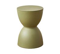 YWRU Sgabello per Trucco Clessidra Creativa Sgabello da Pranzo Rotondo Plastica Sgabello da Doccia da Bagno Impermeabile Anti-Coccole per Cucina Camera da Letto Soggiorno,30×43cm(Color:Verde)