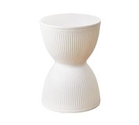 YWRU Sgabello per Trucco Clessidra Creativa Sgabello da Pranzo Rotondo Plastica Sgabello da Doccia da Bagno Impermeabile Anti-Coccole per Cucina Camera da Letto Soggiorno,30×43cm(Color:Bianco)