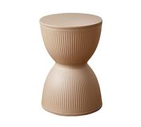 YWRU Sgabello per Trucco Clessidra Creativa Sgabello da Pranzo Rotondo Plastica Sgabello da Doccia da Bagno Impermeabile Anti-Coccole per Cucina Camera da Letto Soggiorno,30×43cm(Color:Cachi)