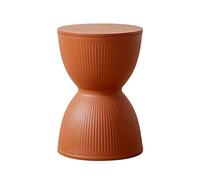 YWRU Sgabello per Trucco Clessidra Creativa Sgabello da Pranzo Rotondo Plastica Sgabello da Doccia da Bagno Impermeabile Anti-Coccole per Cucina Camera da Letto Soggiorno,30×43cm(Color:Marrone)