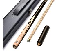 YWRU Stecca da Biliardo Snooker 3/4 Joint 145CM Dell'albero Cenere Punte 10,2mm Billiard Piscina Fatta A Mano Bastoncino con Accessori per Estensione Casa Rigida da Scegliere(Color:#1+Case)