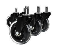 YWRWUPMGK Confezione da 5 rotelle for Sedia da Ufficio, girevoli, in Gomma, da 3 Pollici, con rulli di Sicurezza Morbidi di Ricambio, ferramenta for mobili(11mm)