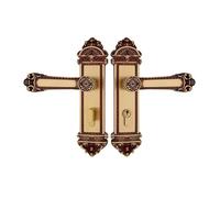 YWRWUPMGK Serratura for porta interna in rame puro in stile cinese, tutta in rame, in legno massello, silenziosa, in stile cinese, for la casa(HC 8690 rose gold)