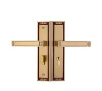 YWRWUPMGK Serratura for porta interna in rame puro in stile cinese, tutta in rame, in legno massello, silenziosa, in stile cinese, for la casa(HC 5616 rose gold)