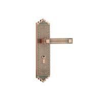 YWRWUPMGK Serratura for porta interna in rame puro in stile cinese, tutta in rame, in legno massello, silenziosa, in stile cinese, for la casa(HC 7201 red bronze)