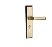 YWRWUPMGK Serratura for porta interna semplice nera for camera da letto Serratura for porta in legno silenziosa for uso domestico Maniglia a pannello solido Maniglia in lega di zinco(Bronze)