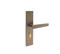 YWRWUPMGK Serratura for porta interna silenziosa for uso domestico in rame puro Serratura meccanica semplice con maniglia Serratura for porta in legno(Coffee bronze)