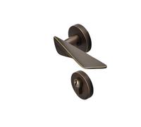YWRWUPMGK Serratura meccanica for porta domestica in rame semplice, serratura magnetica silenziosa, maniglia interna for porta in rame puro(Coffee bronze)