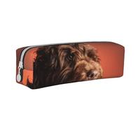 YWSOTRE Adorabile cane Cockapoo, Astuccio per matite Astuccio per penne Astuccio per matite in pelle portatile con astuccio cosmetico con cerniera