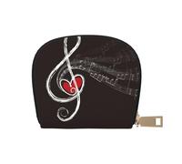 YWSOTRE Amo le note musicali, Custodia per carte in pelle PU Elegante porta carte di credito Porta carte di credito