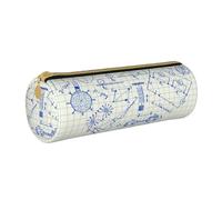 YWSOTRE Amore Fisica, Astuccio portapenne cilindrico Astuccio portapenne in pelle portatile con astuccio cosmetico con cerniera