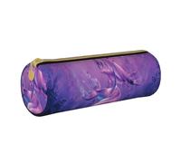 YWSOTRE Animale dei delfini, Astuccio portapenne cilindrico Astuccio portapenne in pelle portatile con astuccio cosmetico con cerniera